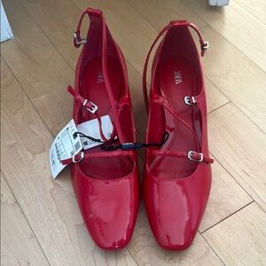 Zara Red Patent Leather Women's Shoes